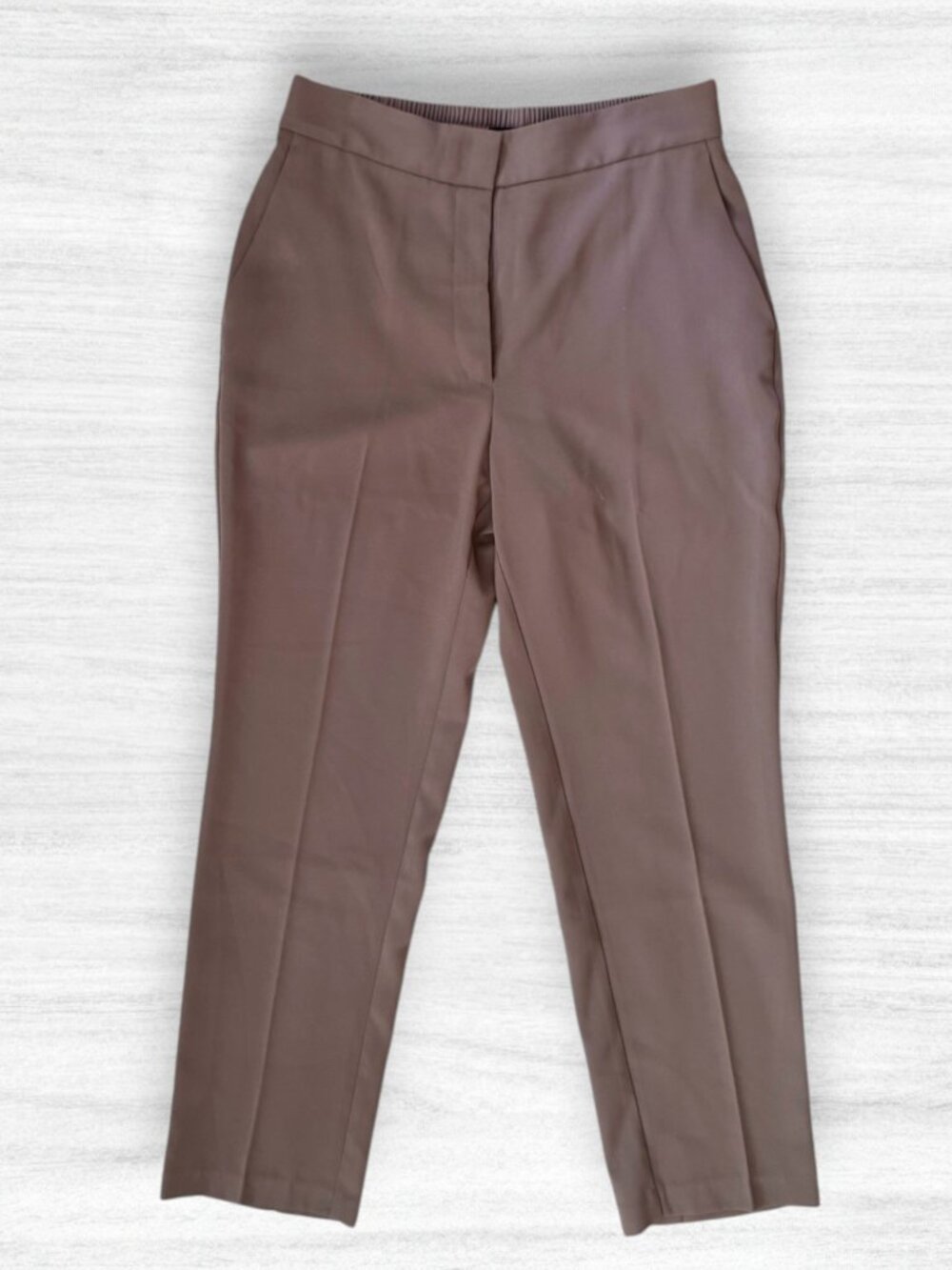 Quince Stretch Crepe Ankle Pants Overcast Grey Size 12 Straight Leg Trousers